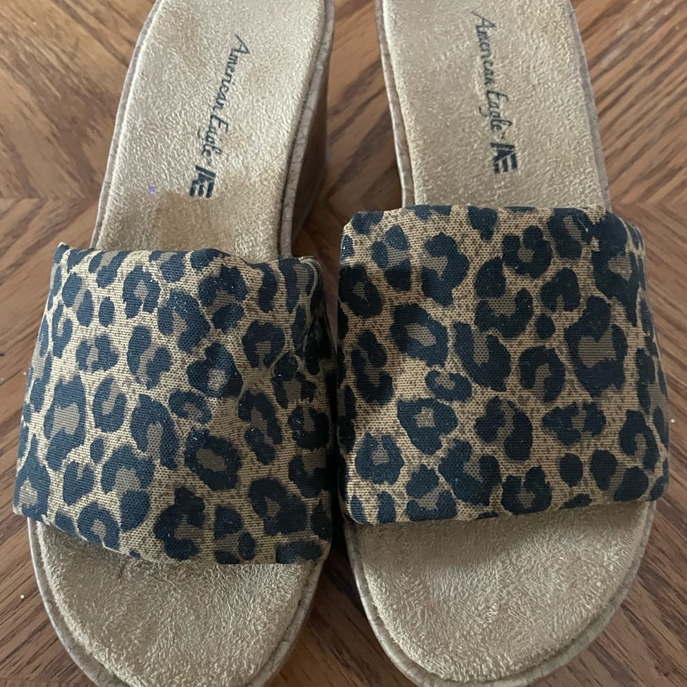 Mules cork heels